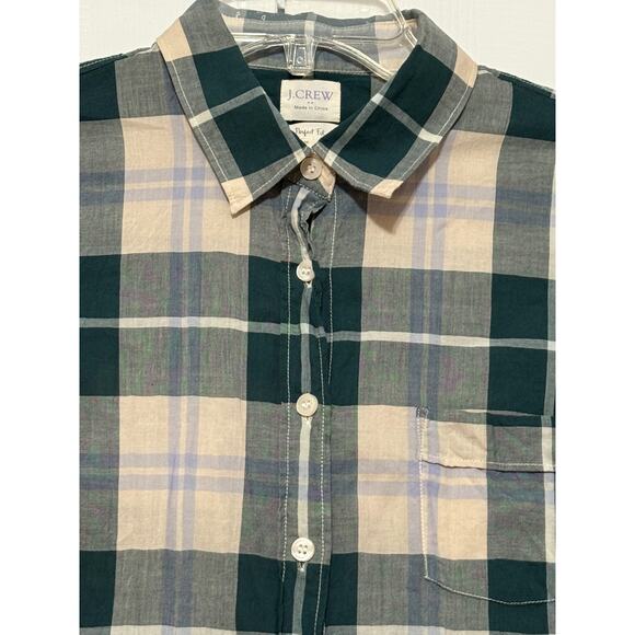 J. Crew Perfect Fit Plaid Button Up Shirt, Size M - Picture 3 of 6